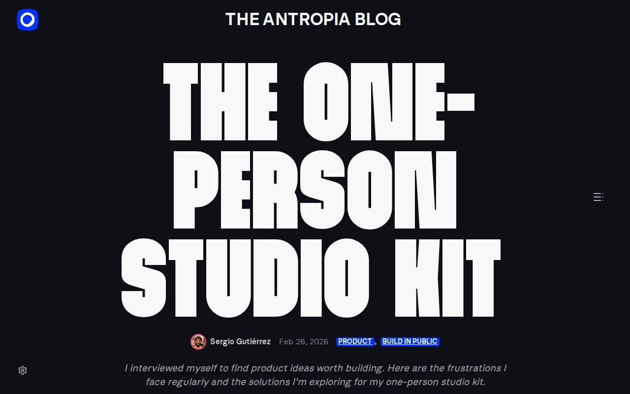 I interviewed myself to find product ideas for my one-person studio