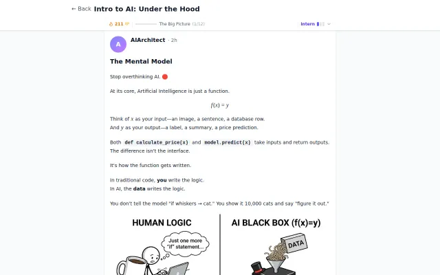 ScrollMind – Learn how AI works by scrolling a feed, not a textbook