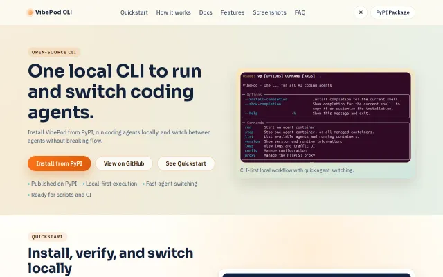 VibePod CLI – Run AI agents with isolation and better observability