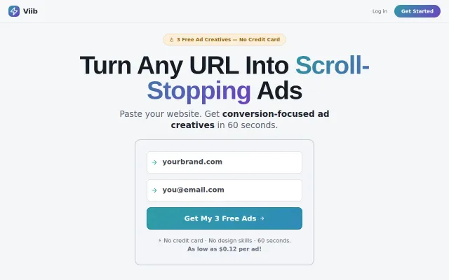 Viib – Generate production ready static ads from a single URL