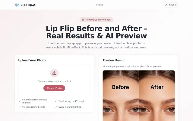 Lip Flip Before and After – Real Results and AI Preview
