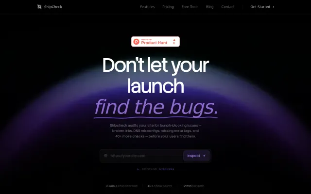Shipcheck – run a final website audit before deploying
