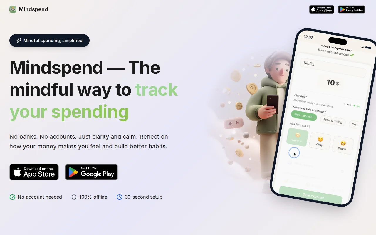 Mindspend – Track how you feel about your spending, not just numbers