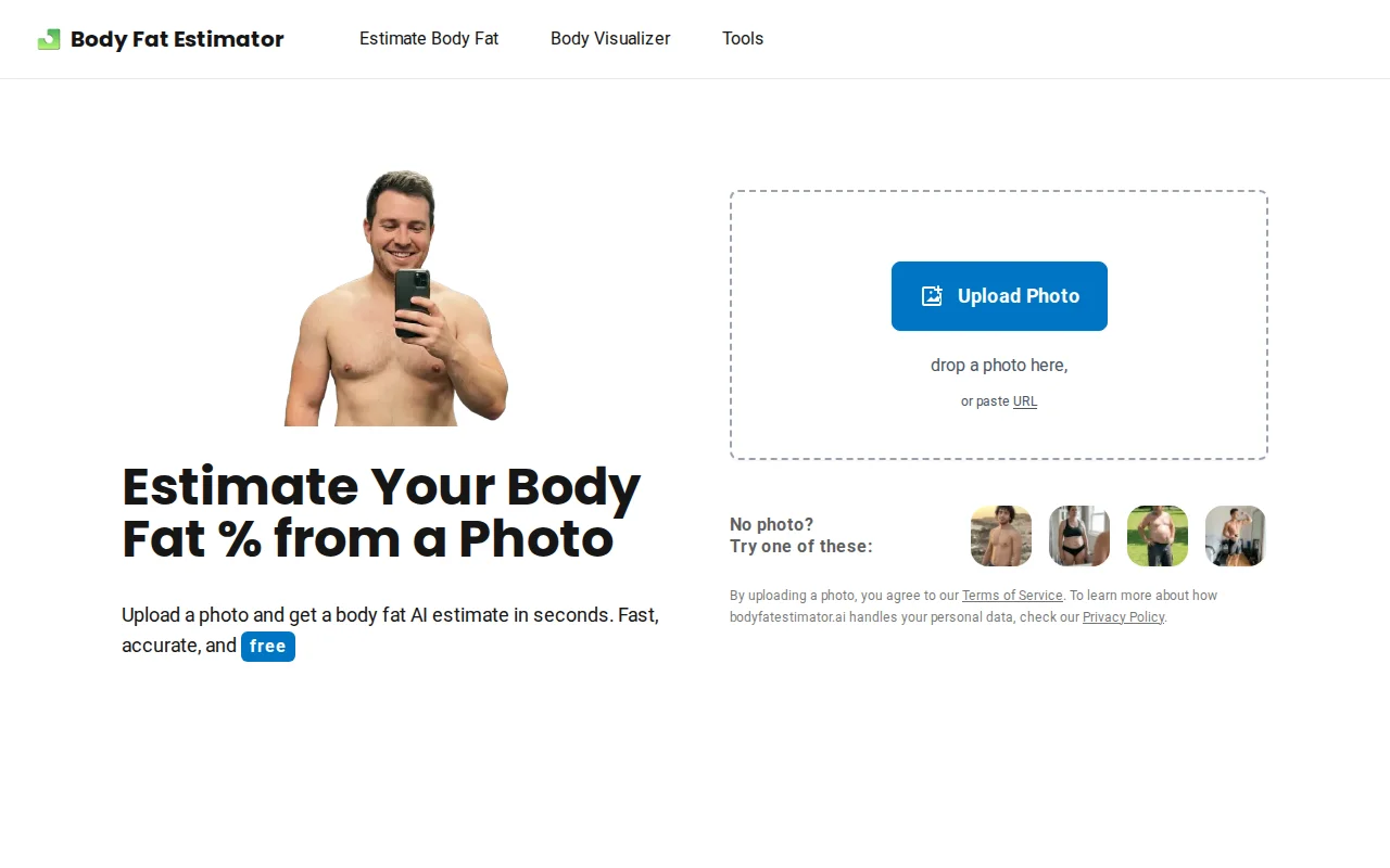 Estimate Body Fat % from a Photo