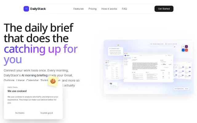 DailyStack – Aggregate your work tools into a 5-minute morning brief