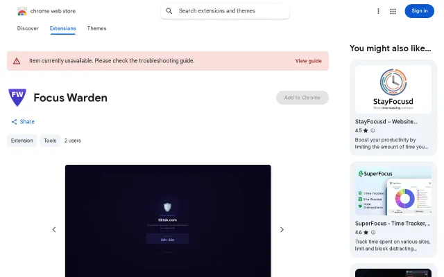 Focus Warden – Block sites, set time limits, and micro-learn