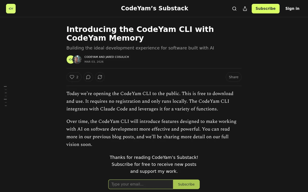 CodeYam Memory – comprehensive memory management for Claude Code