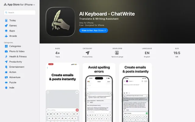 AI Keyboard iOS App