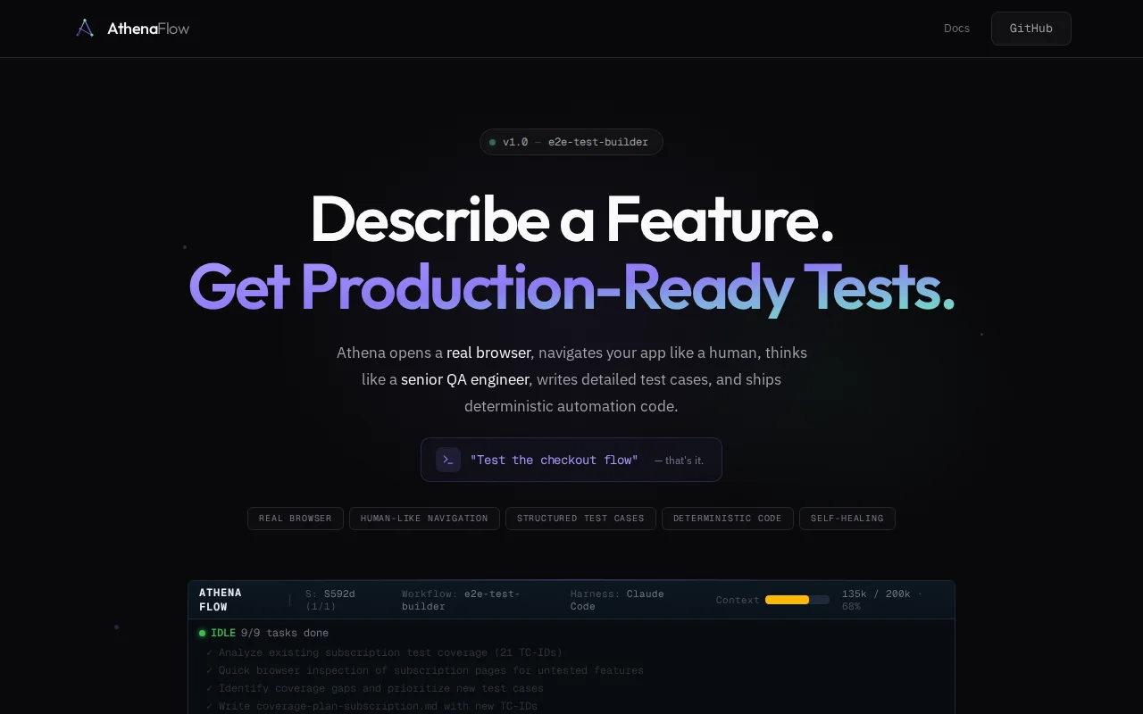 Athena Flow – a workflow runtime for Claude Code with a terminal UI