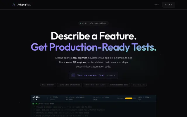 Athena Flow – a workflow runtime for Claude Code with a terminal UI