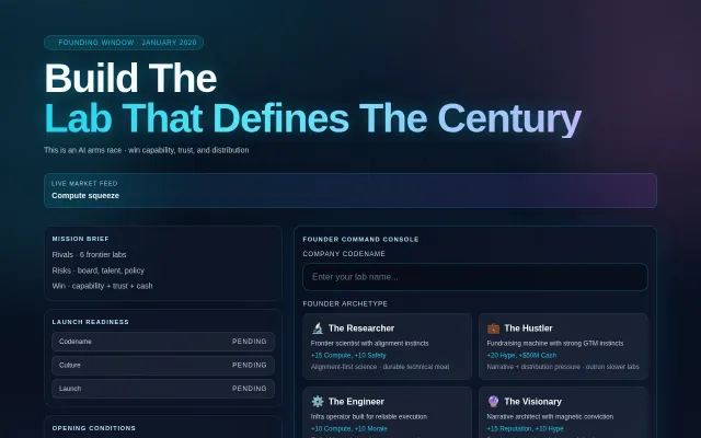 I built a browser game where you compete against OpenAI, Anthropic, etc