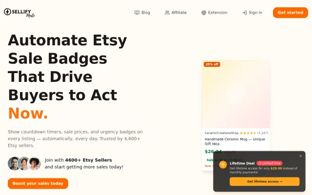 SellifyMate – Automate daily Etsy sale campaigns with countdown timers