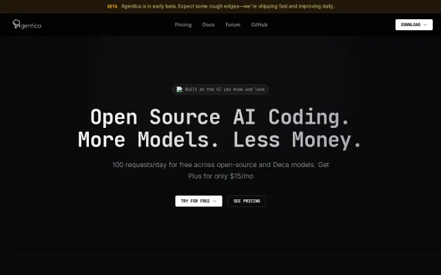 Agentica – open-source coding agent with more models, less cost