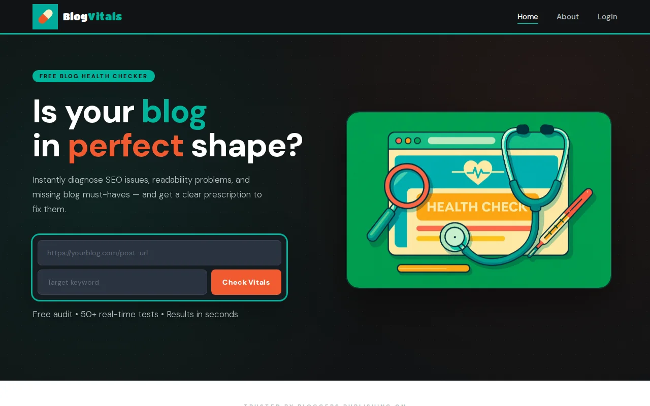 Test your blog SEO, Content, Accessibility etc. with one tool