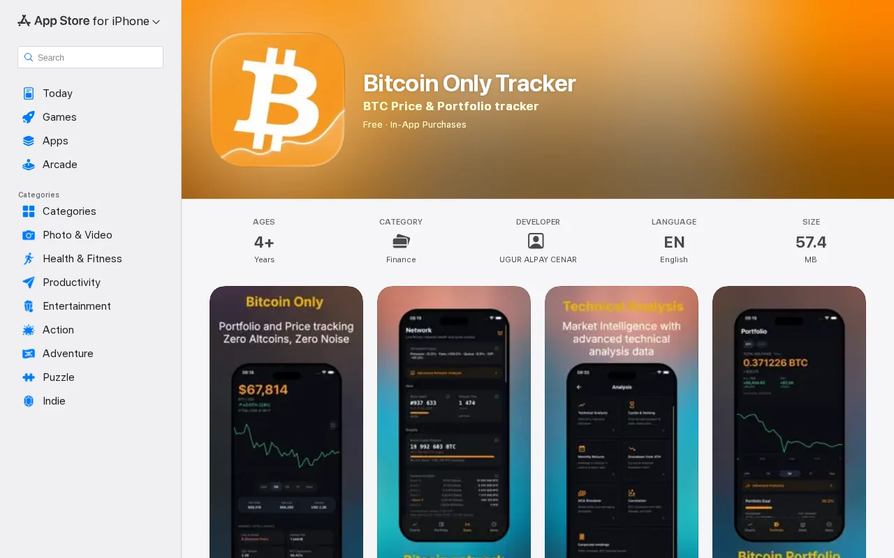 I built a Bitcoin-only portfolio and analytics app