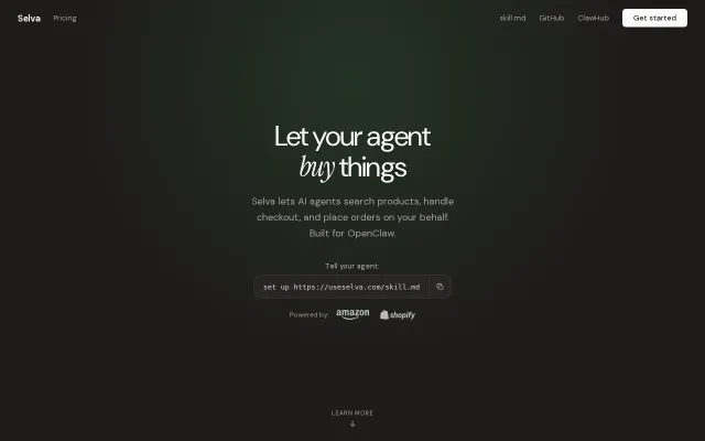 Selva – Amazon for AI Agents