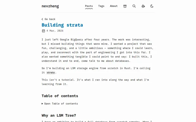 I built an LSM storage engine from scratch in Rust