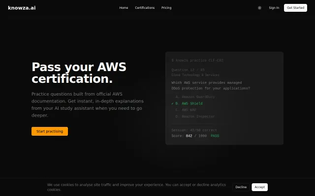 I built an AI exam prep platform for AWS certs after failing one myself
