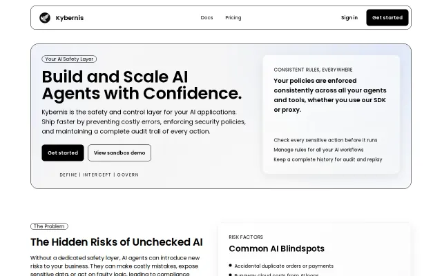 Kybernis – Prevent AI agents from executing the same action twice