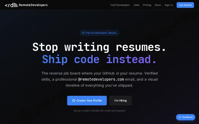 GitHub-powered instant developer portfolios