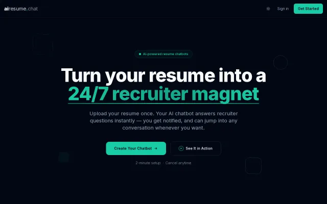 AI Resume Chatbot – recruiters can chat with your resume