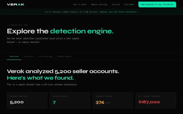 Verak – Fake Seller Detection for Digital Marketplaces