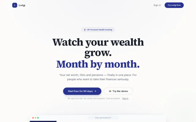 Ledgi: UK net worth tracker with a CLI for AI agents