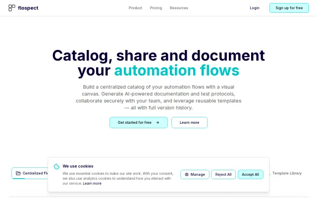 Flospect – Catalog, share and document your automation flows