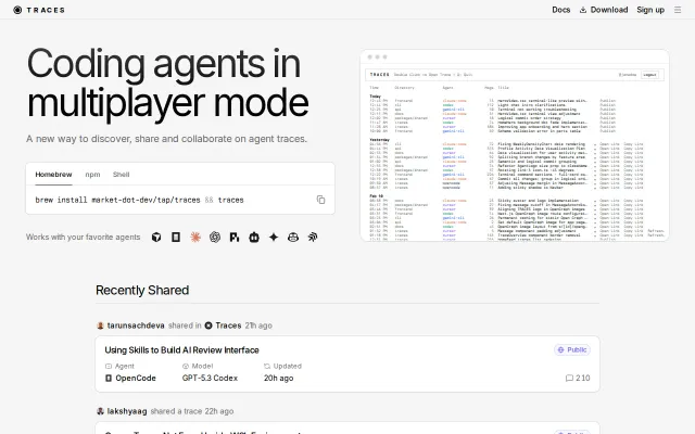 Traces: A new way to share and discover agent traces