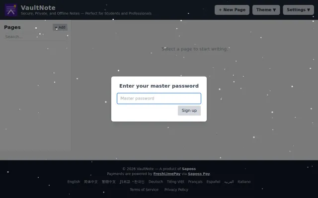 VaultNote – Local-first encrypted note-taking in the browser