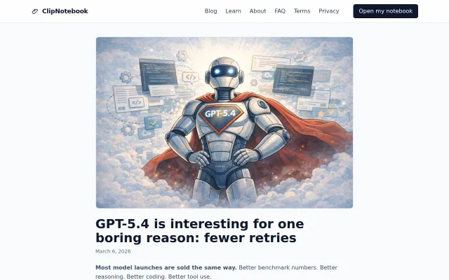 GPT-5.4 is interesting for one boring reason: fewer retries