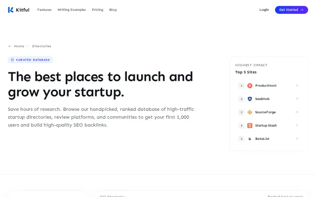 I created list of directories (1000) to create free backlinks