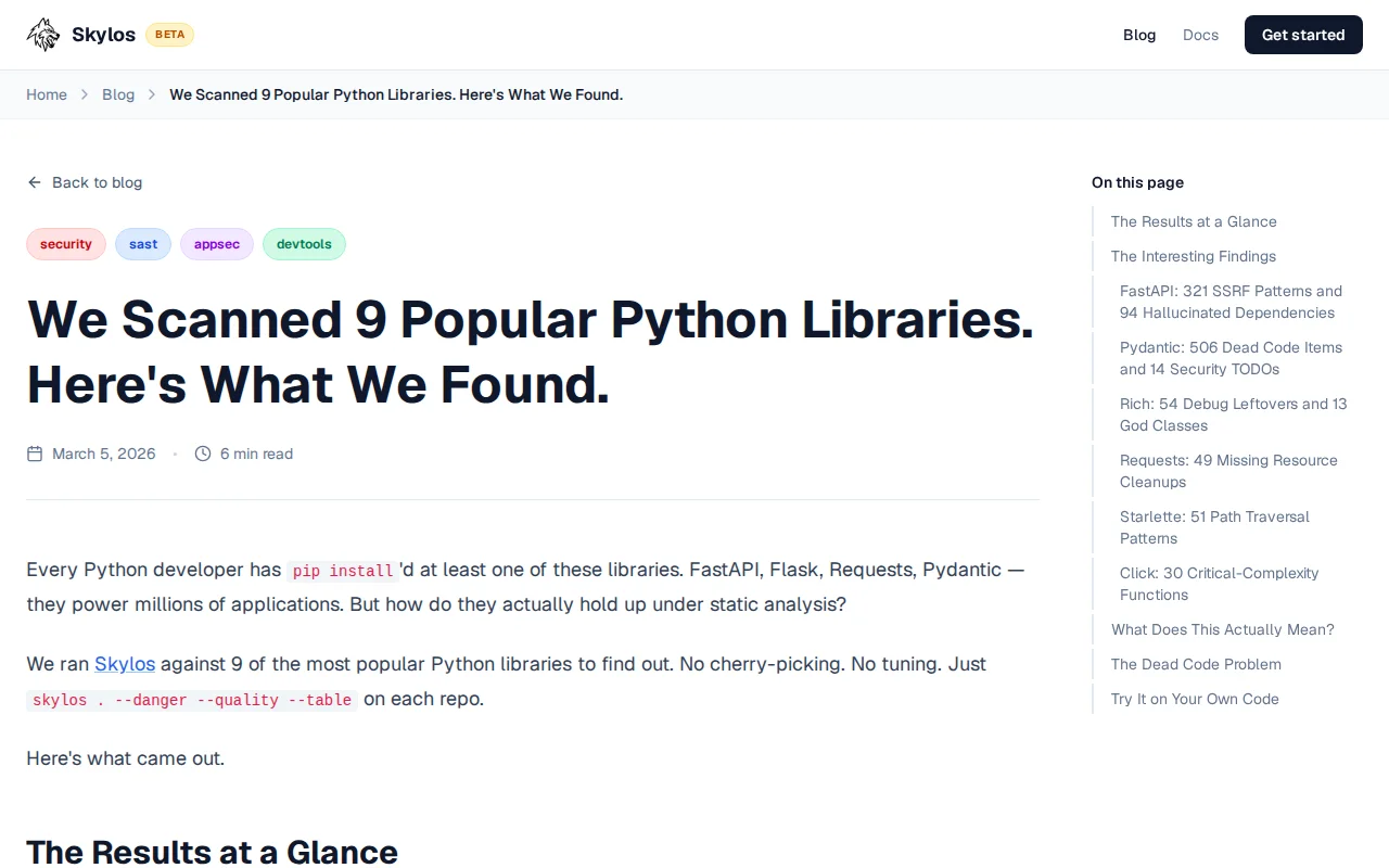 Skylos – A Python dead code finder benchmarked against 9 libraries