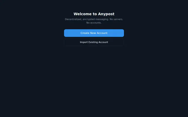 Anypost – P2P (group)chat with calls