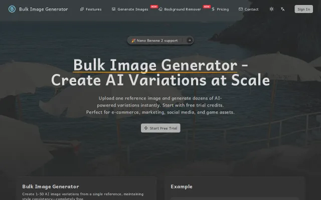 Bulk Image Generator – Create AI variations and remove bg in batch