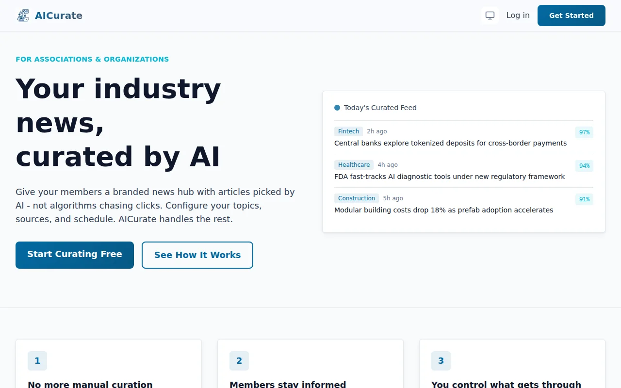 AICurate – AI news curation platform for associations