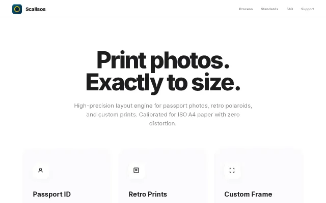 Scalisos – A privacy-first, ad-free passport photo layout tool