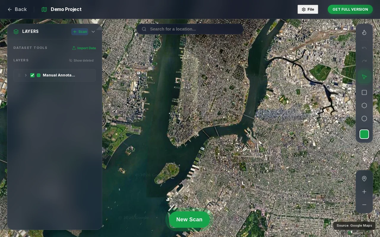 Detect any object in satellite imagery using a text prompt