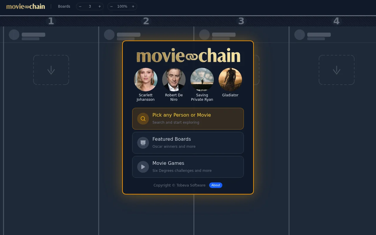 Movie site built on a game engine