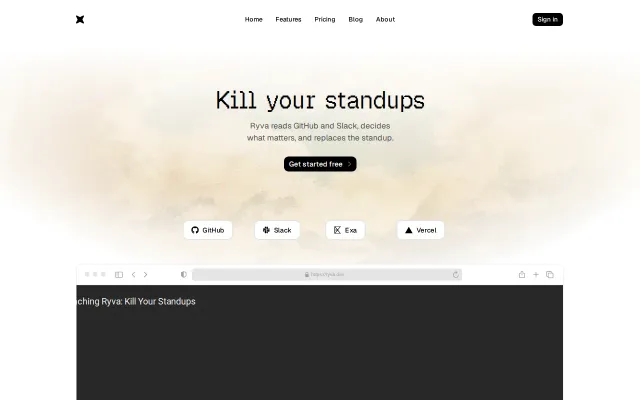 Ryva reads your GitHub and Slack so you can kill your standups