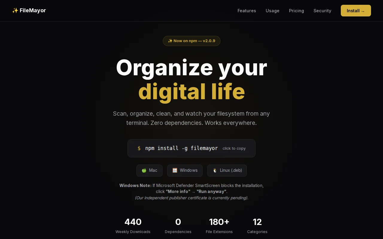 FileMayor – A zero-dependency, local-first file organization engine