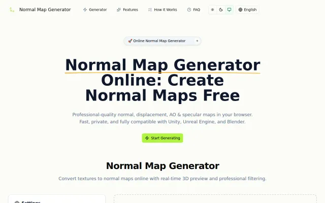 A high-performance, privacy-focused normal map generator in the browser
