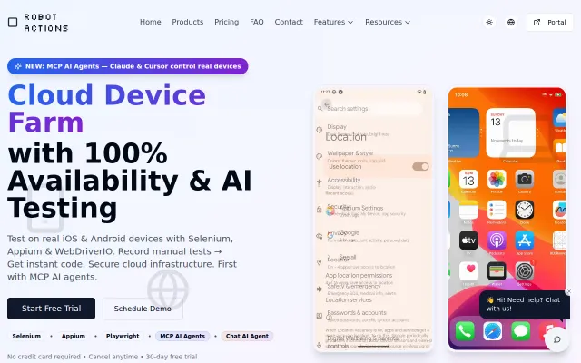 Chat AI Agent inside mobile device testing sessions