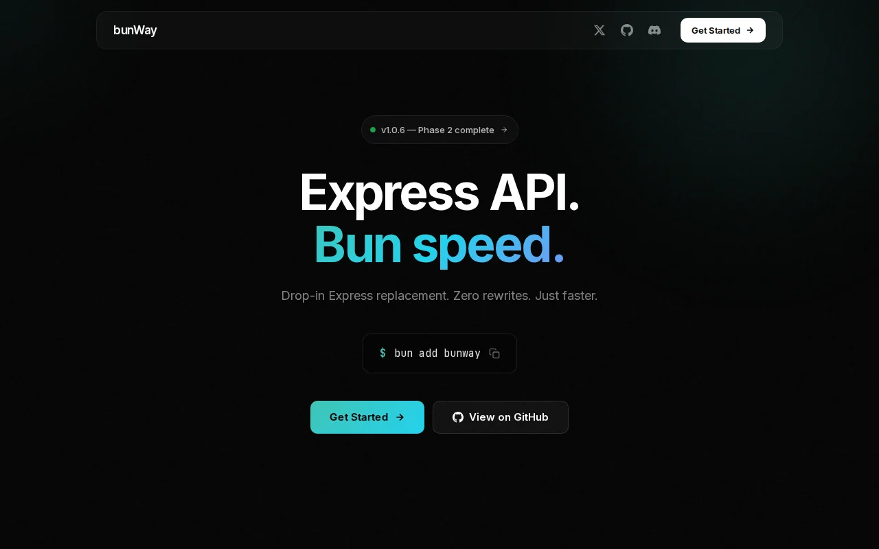 Bunway – Express-compatible web framework for Bun