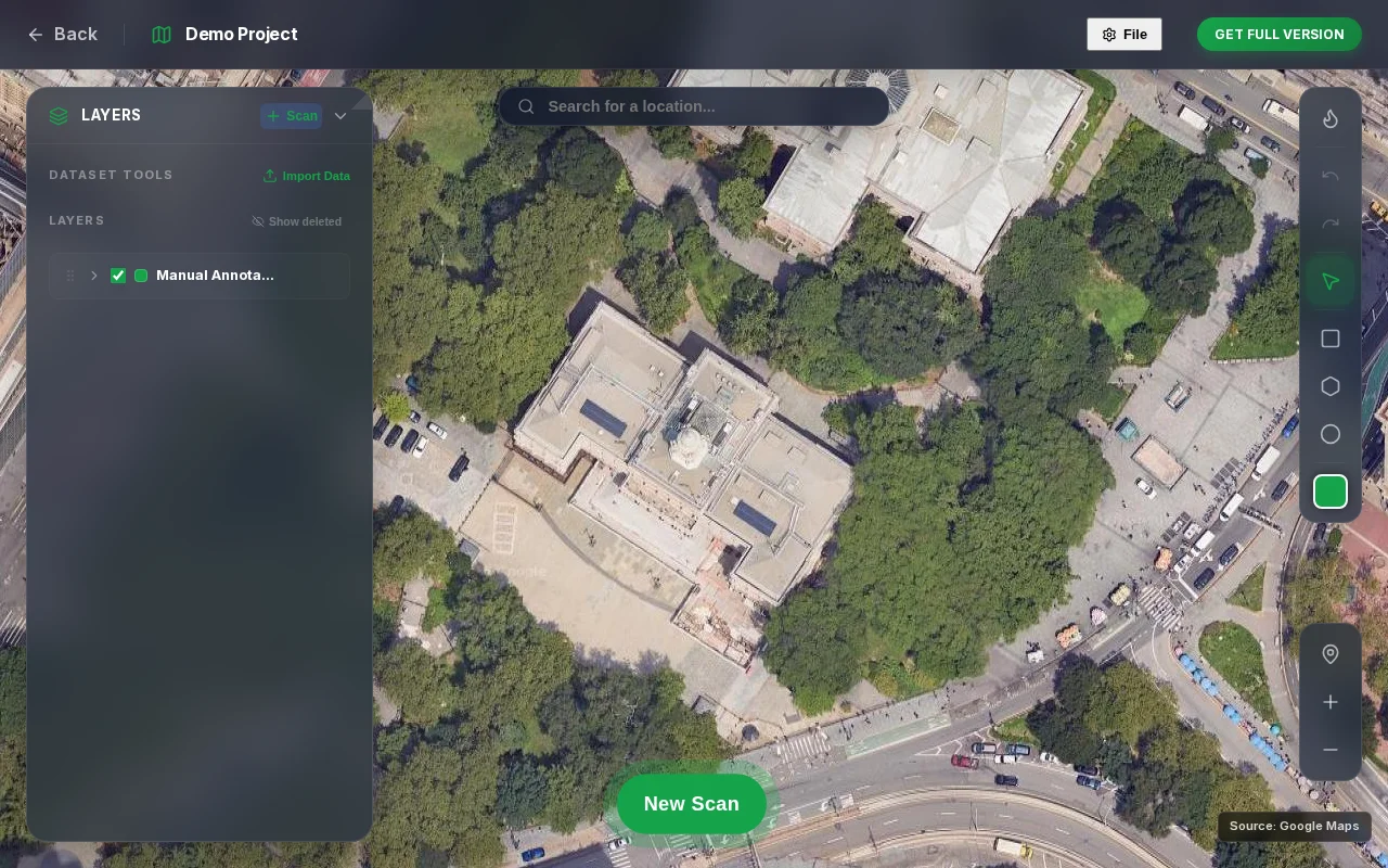 Satellite imagery object detection using text prompts