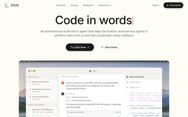 Sylix – An Other Way of Building Software (Beta)
