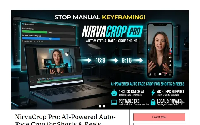 NirvaCrop – Offline Python tool for batch video cropping