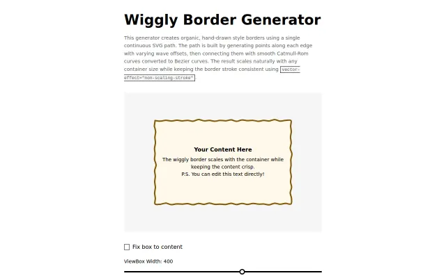 Wiggly border generator (somewhat responsive)