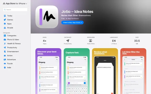 Jotio – Temporary notes that archive themselves