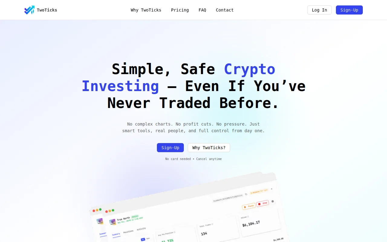 TwoTicks – automated crypto trading strategies